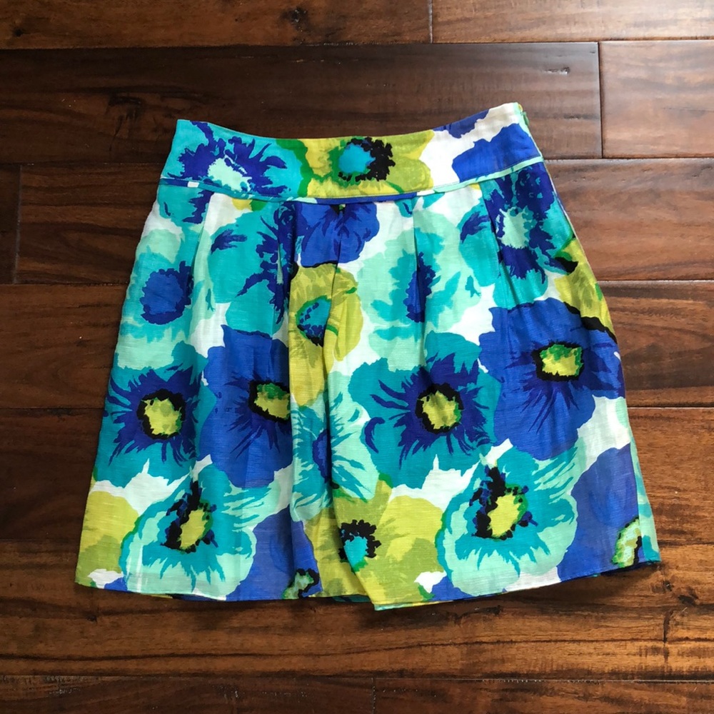 LOFT Floral Skirt SZ 2